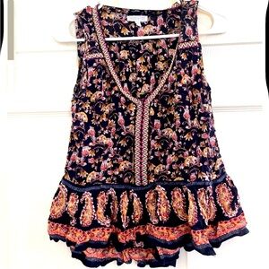 PATRONS OF PEACE Floral Sleeveless Top